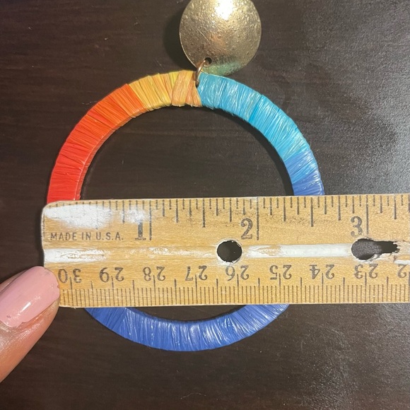 Colorful hoop earrings - Picture 3 of 6